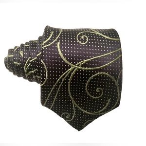 TED BAKER LONDON 100% Silk neck tie blue green polka dot